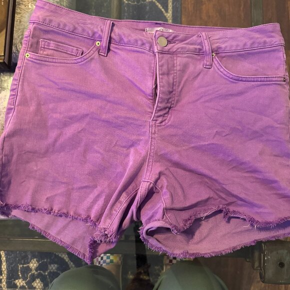 RFM - Garment Dyed, Raw Hem Shorts - Purple - 1x - - Picture 1 of 11